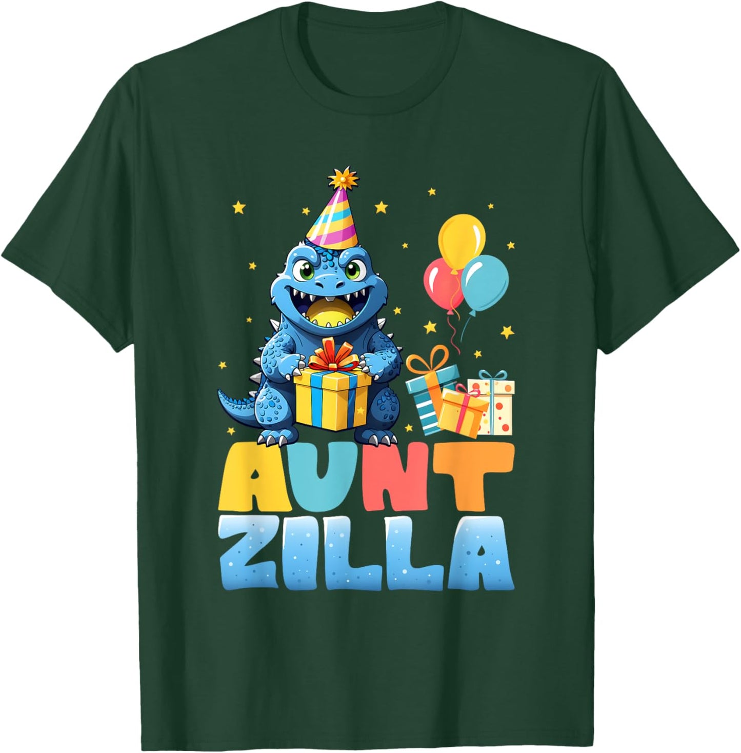 Auntzilla Funny Monster Kaiju Family Matching Birthday Women T-Shirt - T-Shirt | Forest
