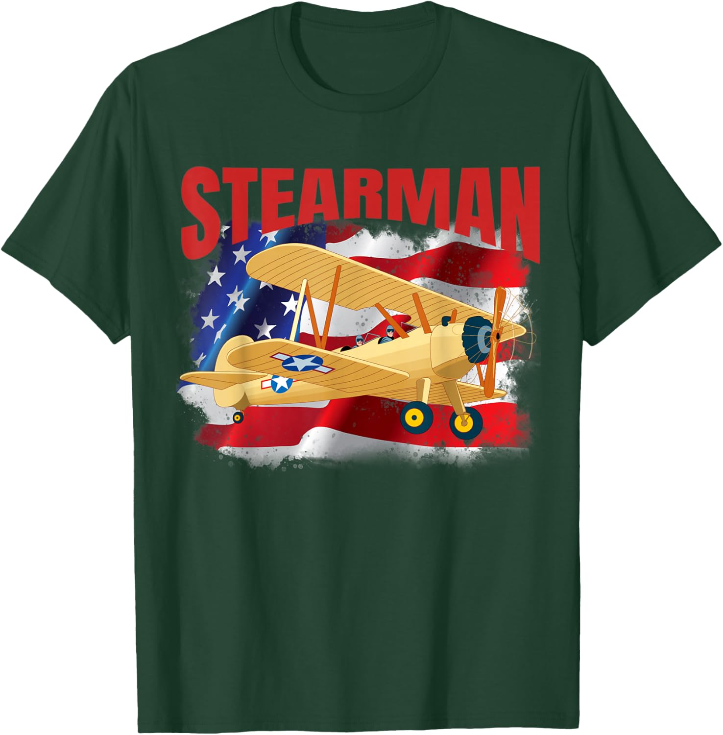 The perfect for anyone into vintage stearman aircraft T-Shirt - T-Shirt | Forest