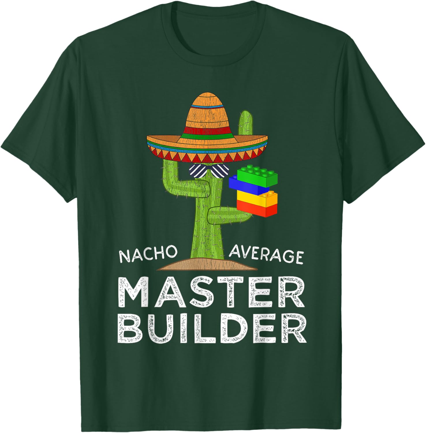 Fun Cute Building Blocks Lover Saying | Funny Master Builder T-Shirt - T-Shirt | Forest