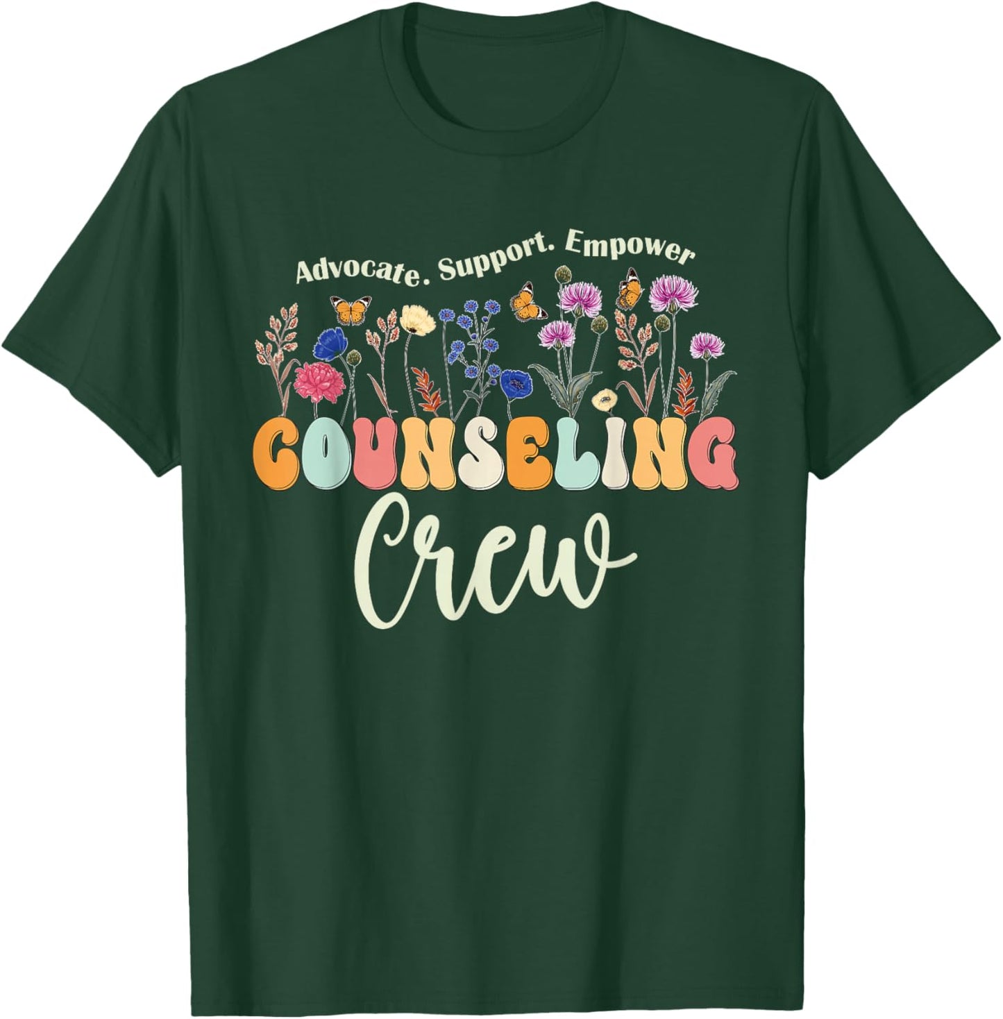 Counseling Crew Funny Counseling Office School Counselor T-Shirt - T-Shirt | Forest