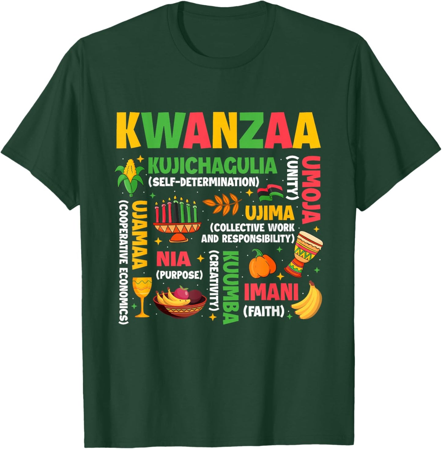 Kwanzaa - African American Heritage Festival T-Shirt - T-Shirt | Forest