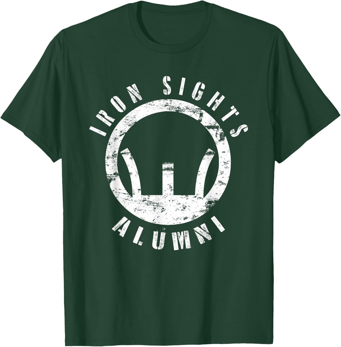 Iron Sights Alumni Boot Camp Shooting Marksmanship Veteran T-Shirt - T-Shirt | Forest