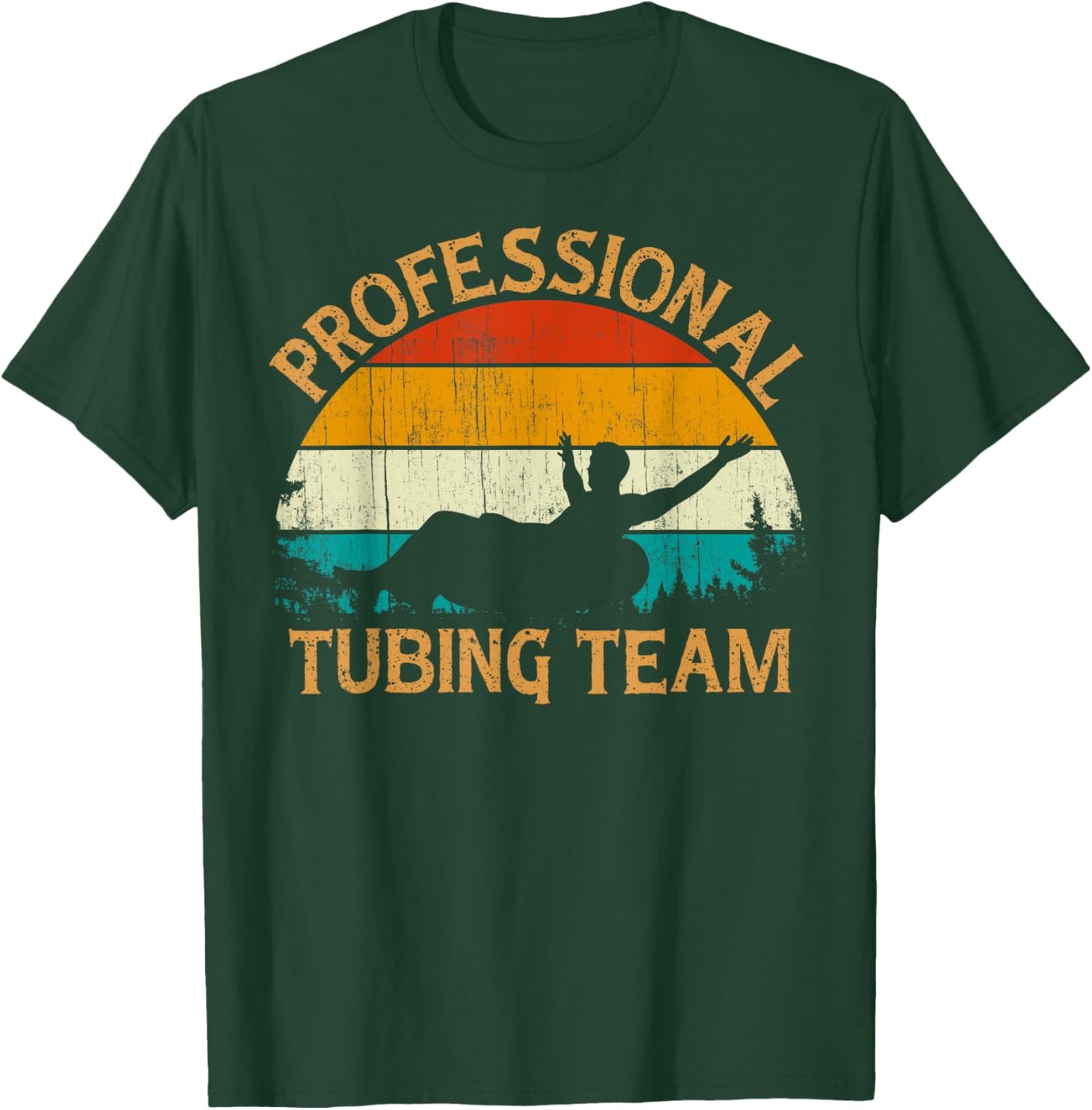 Vintage Retro Style Professional water tubing team boat T-Shirt - T-Shirt | Forest