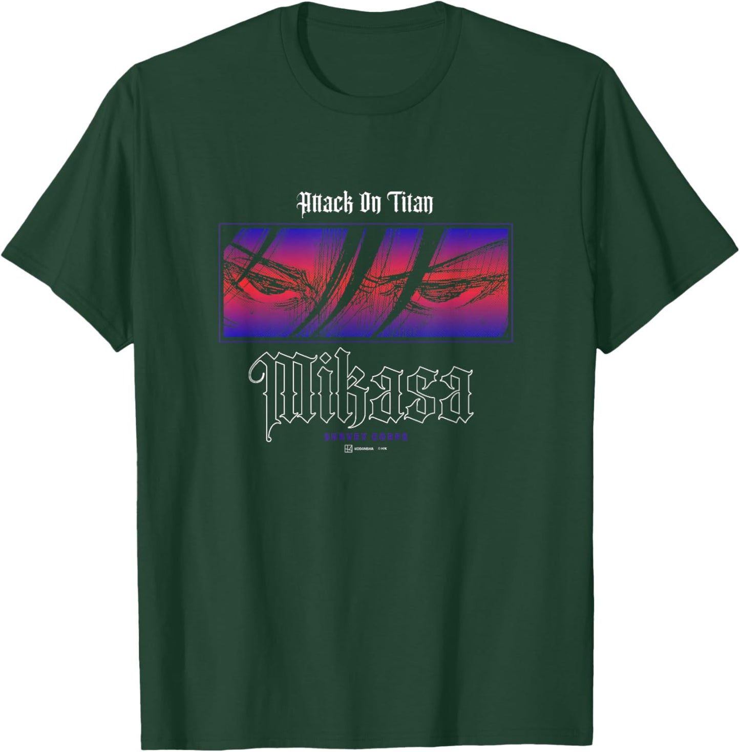 Attack on Titan Mikasa Eyes Survey Corps Big Panel Manga T-Shirt - T-Shirt | Forest