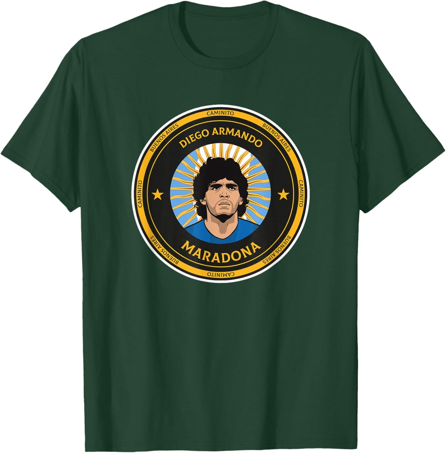 Maradona Shield T-Shirt - T-Shirt | Forest