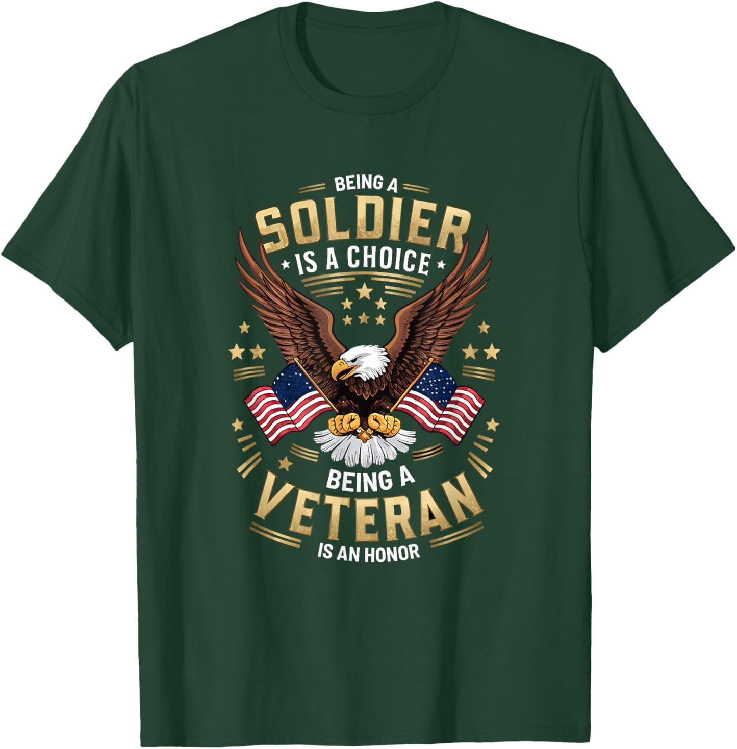 Veteran USA Veterans Day US Army America Veteran T-Shirt - T-Shirt | Forest