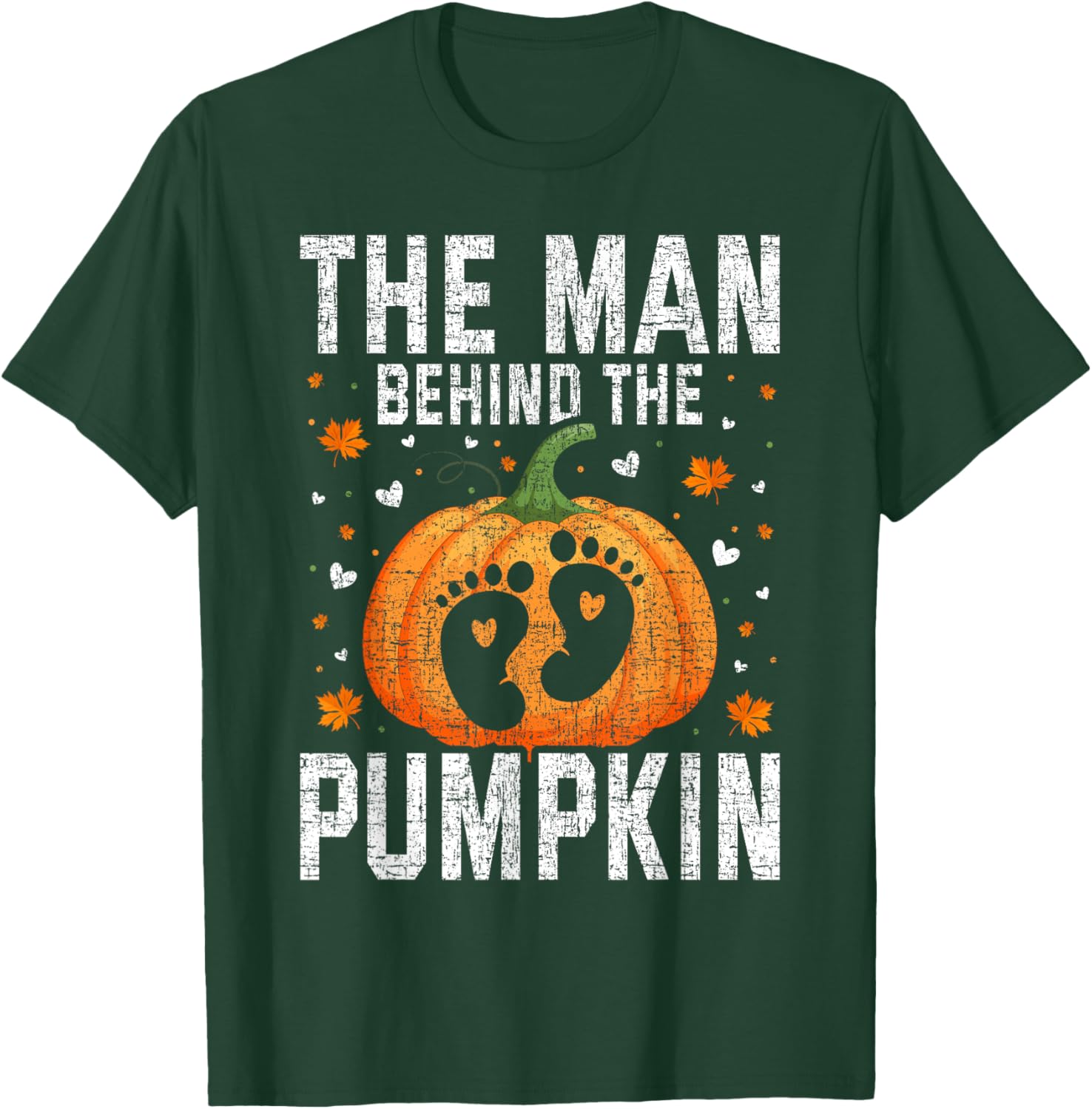 Pregnant Thanksgiving Costume for Dad Expecting Lil Pumpkin T-Shirt - T-Shirt | Forest