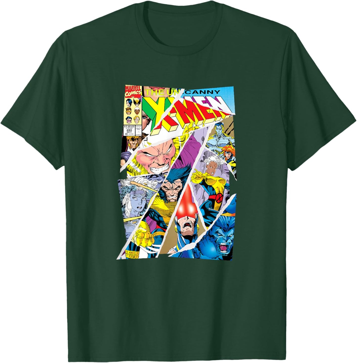 Marvel X-Men The Uncanny X-Men Comic Covers Collage T-Shirt - T-Shirt | Forest