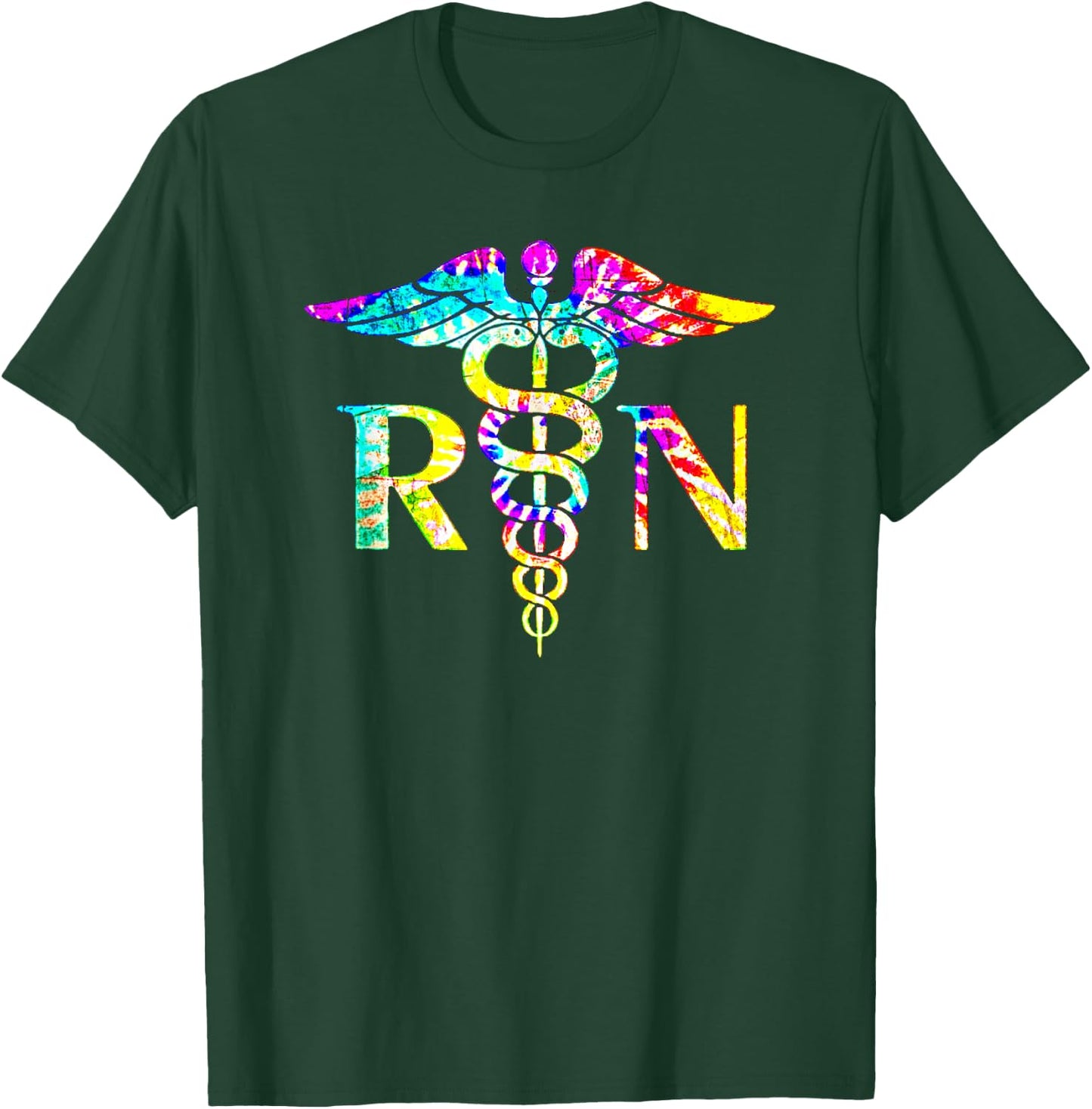 Lovely RN Registered Nurse Tie Dye Small T-Shirt - T-Shirt | Forest