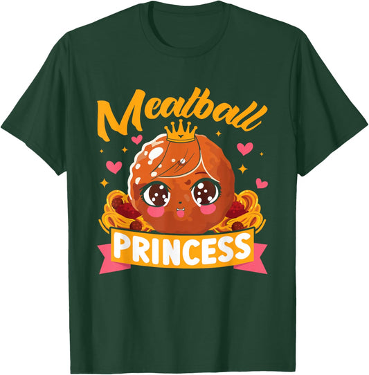 Kids Meatball Princess Funny T-Shirt - T-Shirt | Forest