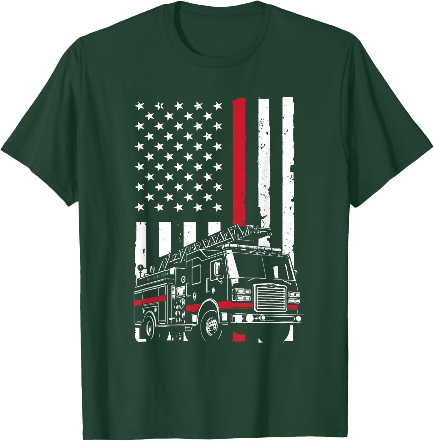 Funny Firefighter Design Women Fireman Firefighter T-Shirt - T-Shirt | Forest