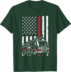 Funny Firefighter Design Women Fireman Firefighter T-Shirt - T-Shirt | Forest
