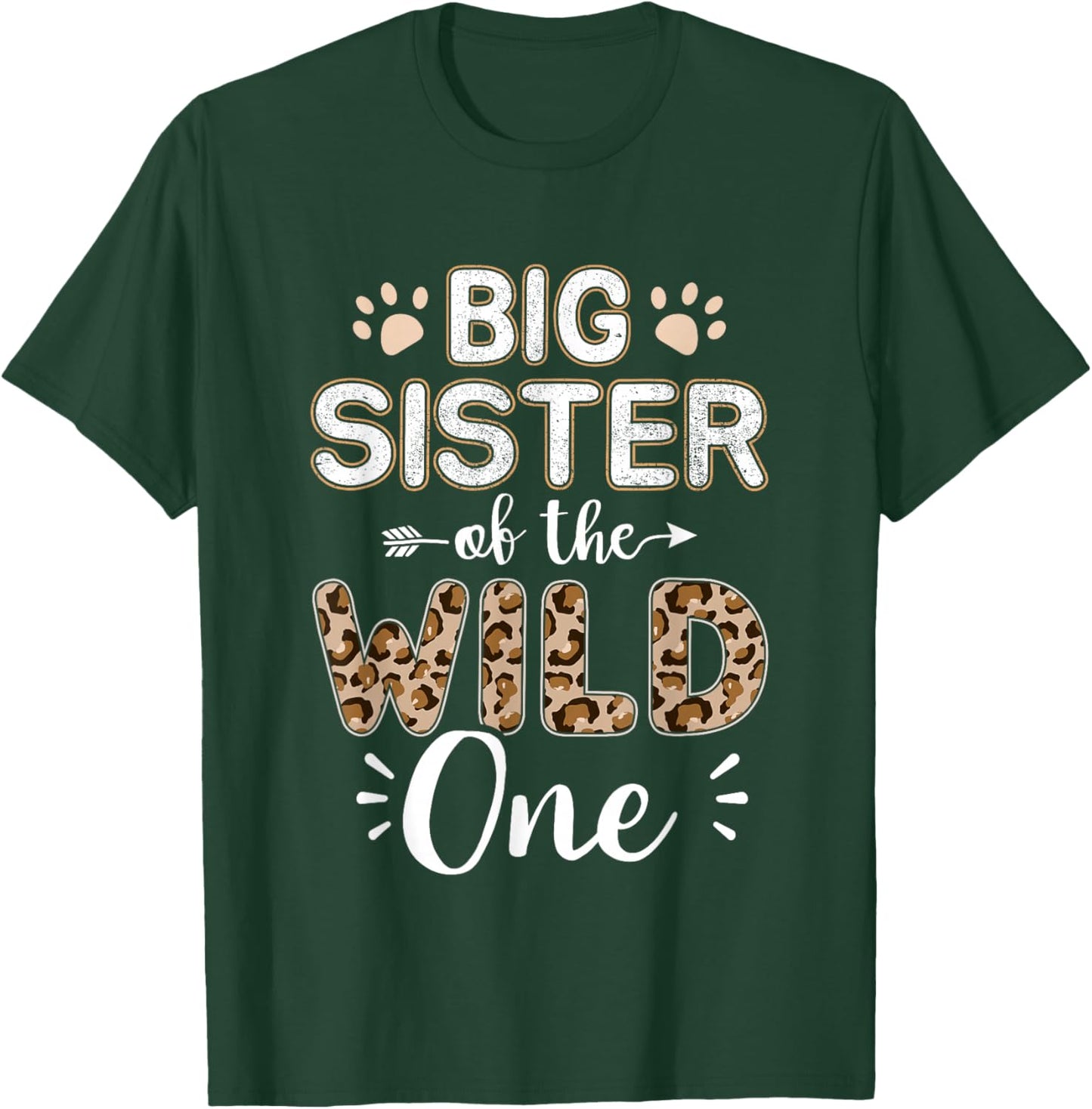 Big sister of wild one birthday girl matching family party T-Shirt - T-Shirt | Forest