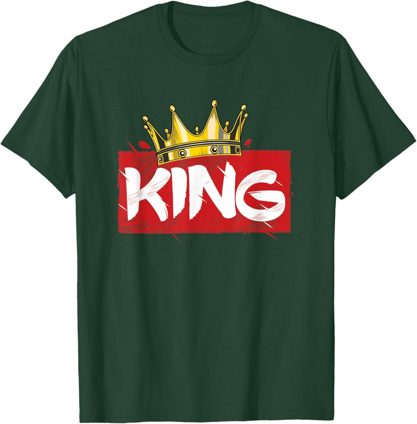 Crown with writing KING T-Shirt - T-Shirt | Forest
