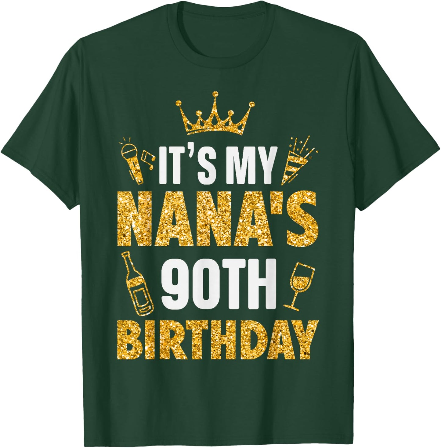 Grandma It's My Nana's 90th Birthday 1935 90 Years Old T-Shirt - T-Shirt | Forest