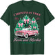 Vintage Christmas Tree Farm and Market Cut Your Own Holiday T-Shirt - T-Shirt | Forest