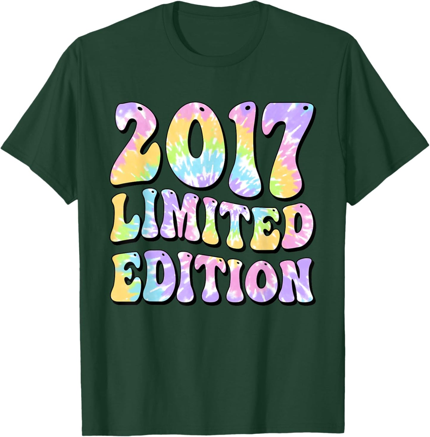 8th Birthday Girl 2017 Limited Edition Awesome Since 2017 T-Shirt - T-Shirt | Forest