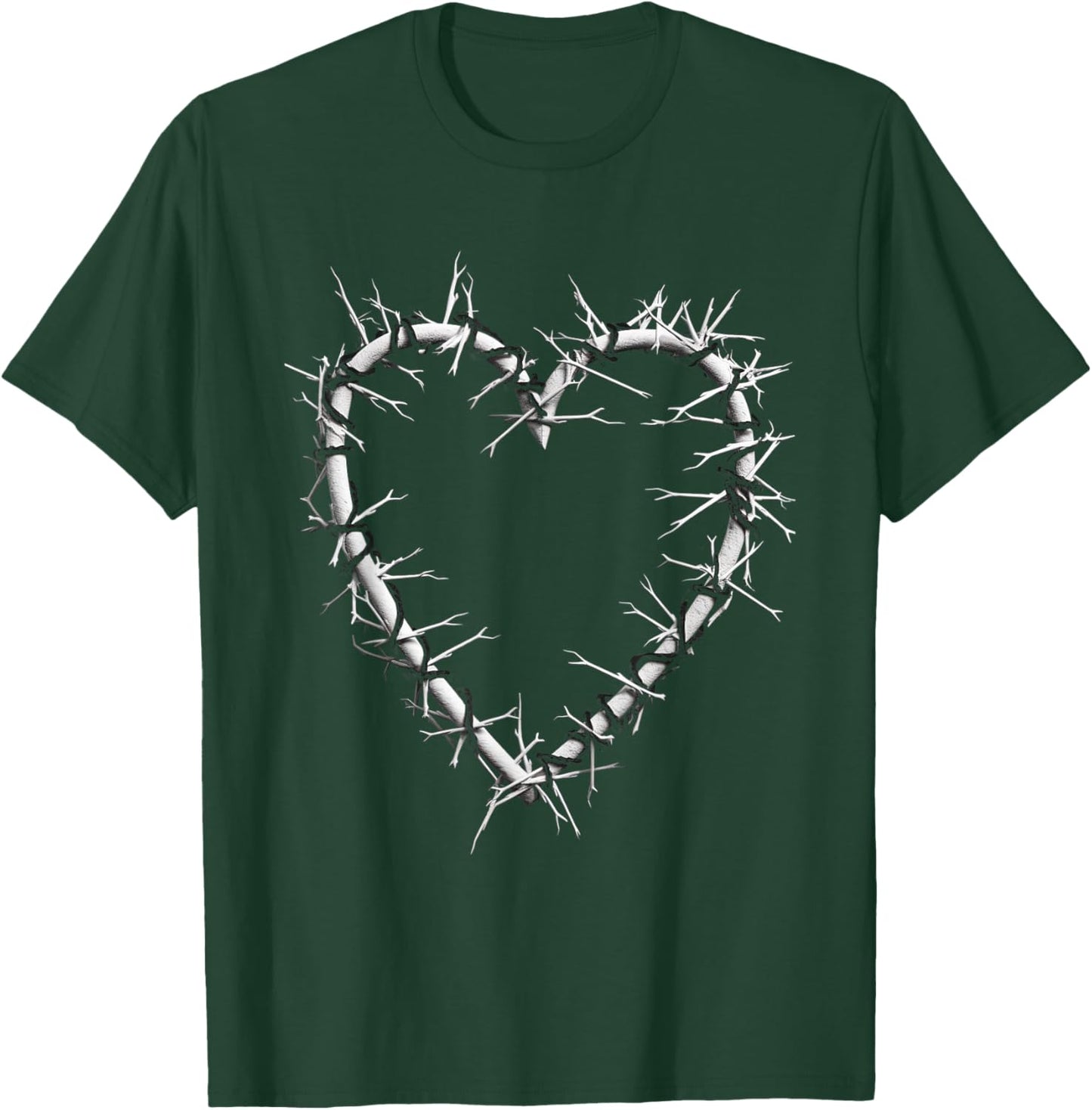 Barbed Wire Heart barbwire gothic grunge aesthetic T-Shirt - T-Shirt | Forest
