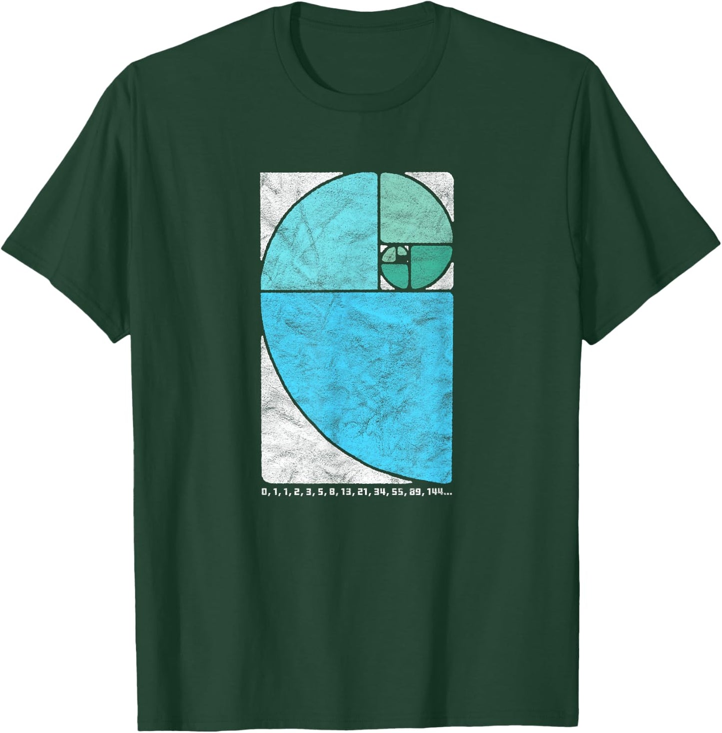 Vintage Fibonacci Sequence Golden Ratio Spiral Numbers T-Shirt - T-Shirt | Forest