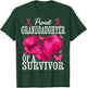 Proud Granddaughter Survivor Breast Cancer Boxing Glove Pink T-Shirt - T-Shirt | Forest