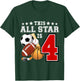 Kids 4 Year Old Sports Star Birthday Party All Sport 4th Gift T-Shirt - T-Shirt | Forest