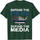 Defend the Police Defund the Media American Flag USA Men T-Shirt - T-Shirt | Forest