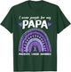 I Wear Purple For My Papa Pancreatic Cancer Rainbow T-Shirt - T-Shirt | Forest