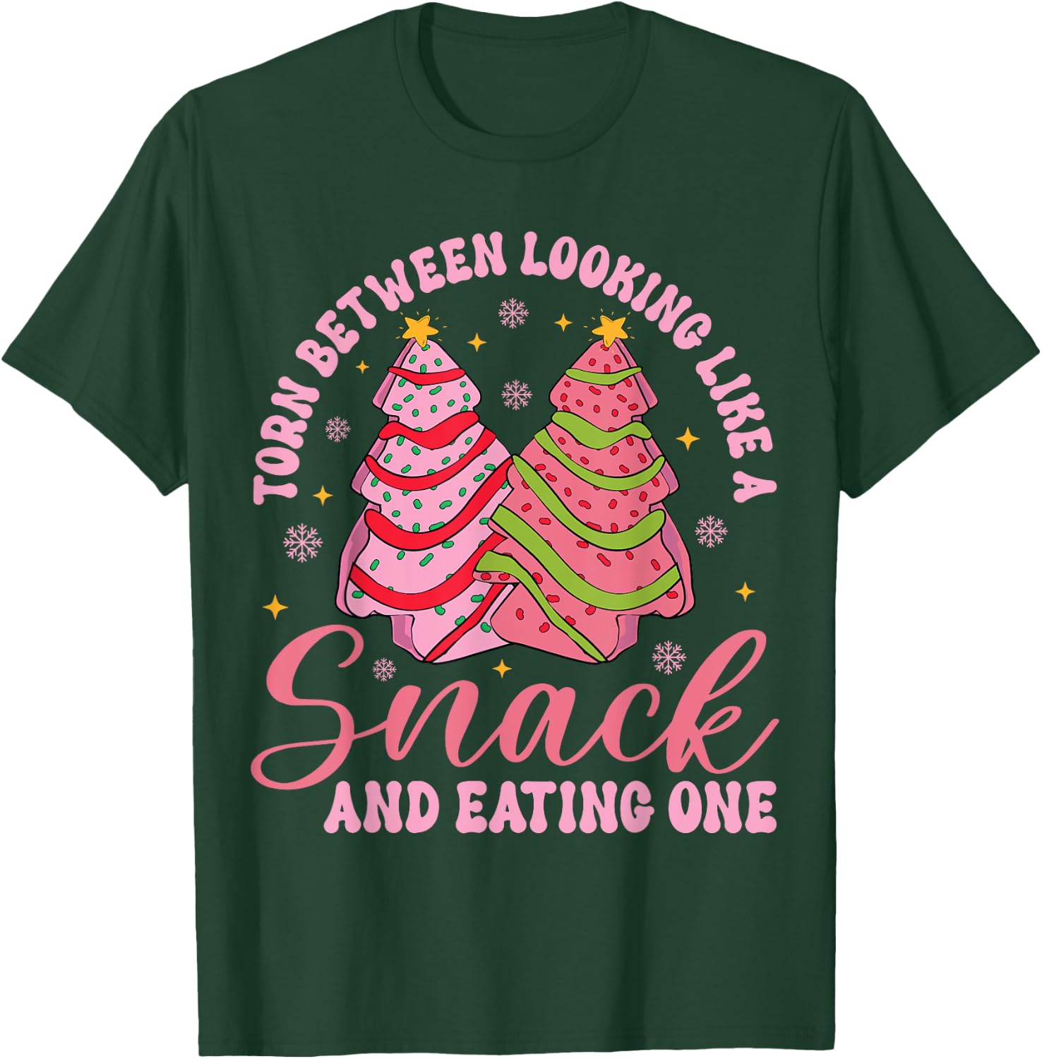Torn Between Looking Like A Snack And Eating One Christmas T-Shirt - T-Shirt | Forest