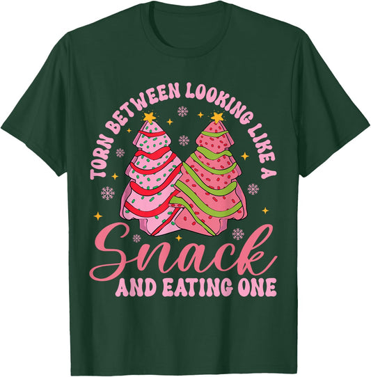 Torn Between Looking Like A Snack And Eating One Christmas T-Shirt - T-Shirt | Forest