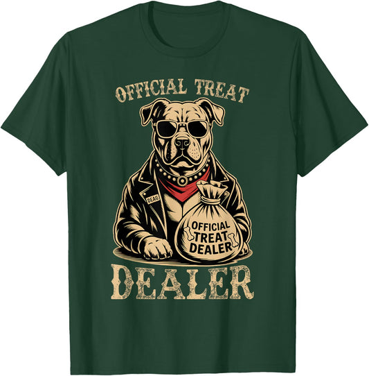 Dog Lover Official Treat Dealer Funny Pet Owner T-Shirt - T-Shirt | Forest