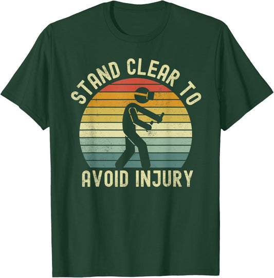 Funny Virtual Reality VR Stay Clear To Avoid Injury T-Shirt - T-Shirt | Forest