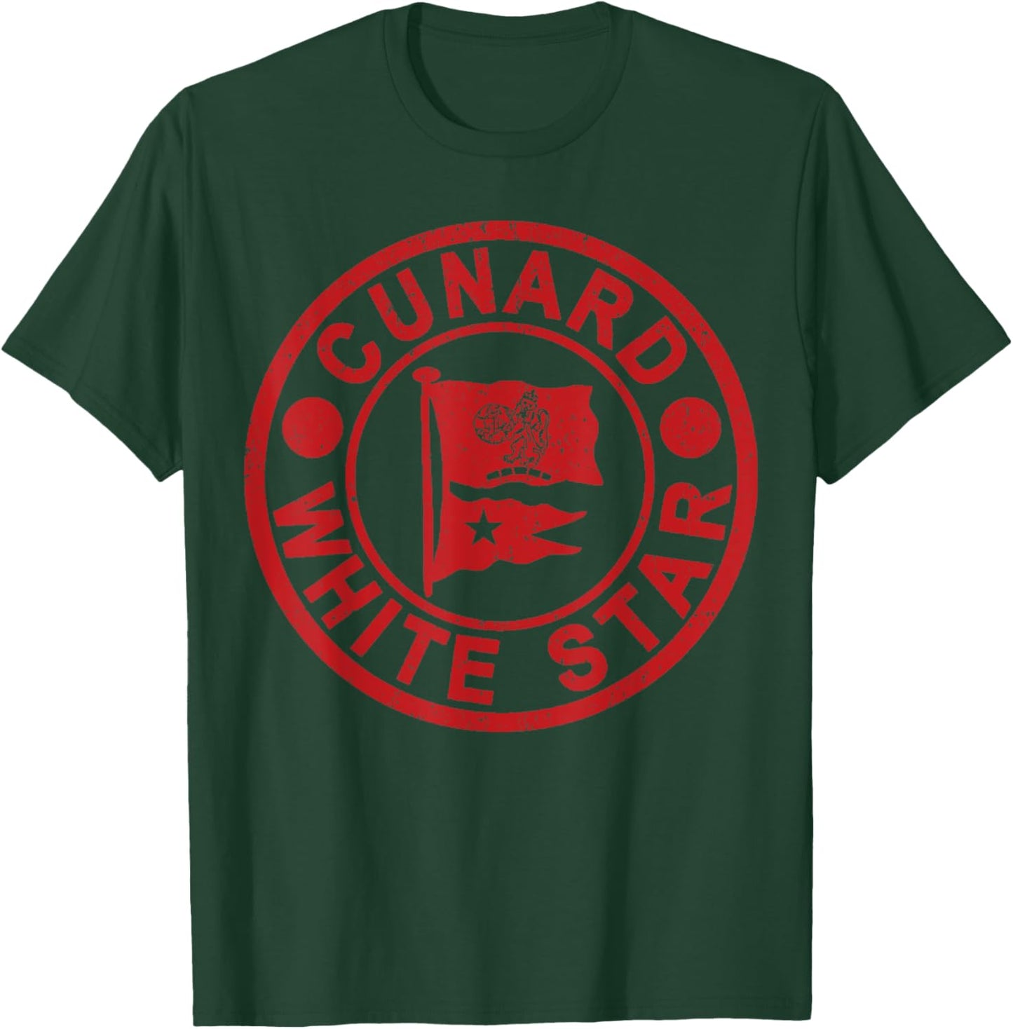 Vintage Cunard White Star Line Queen Mary T-Shirt - T-Shirt | Forest