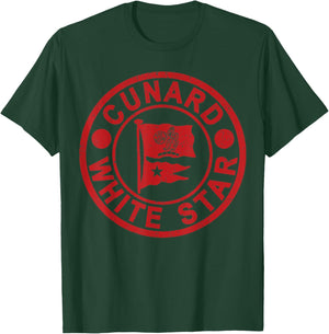 Vintage Cunard White Star Line Queen Mary T-Shirt - T-Shirt | Forest