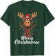 Merry Christmoose Christmas Moose Xmas Tree Lights T-Shirt - T-Shirt | Forest
