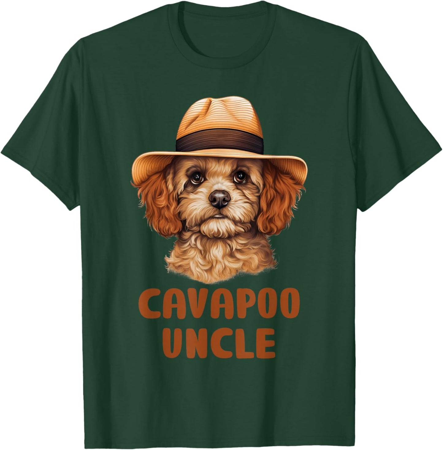 Cute Cavapoo Uncle Dog Lovers Gift Funny Puppy Cavapoo Owner T-Shirt - T-Shirt | Forest