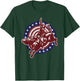 Bull Riding Rodeo Rider Cowboy Vintage American USA Flag T-Shirt - T-Shirt | Forest