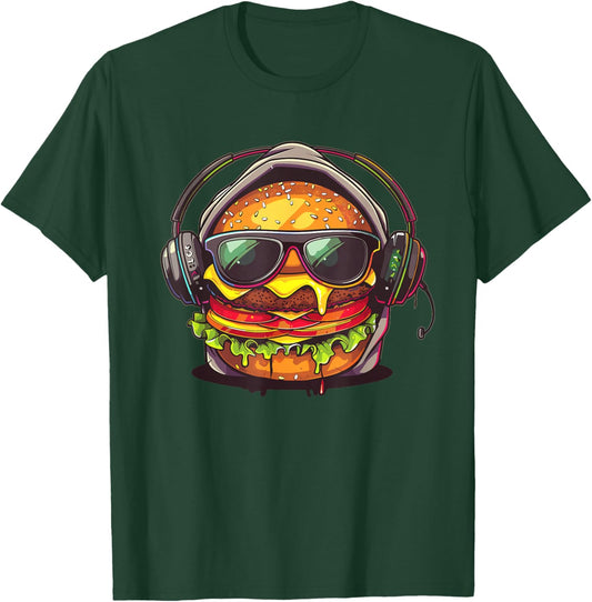 Cheeseburger with Sunglasses I Cheeseburger T-Shirt - T-Shirt | Forest