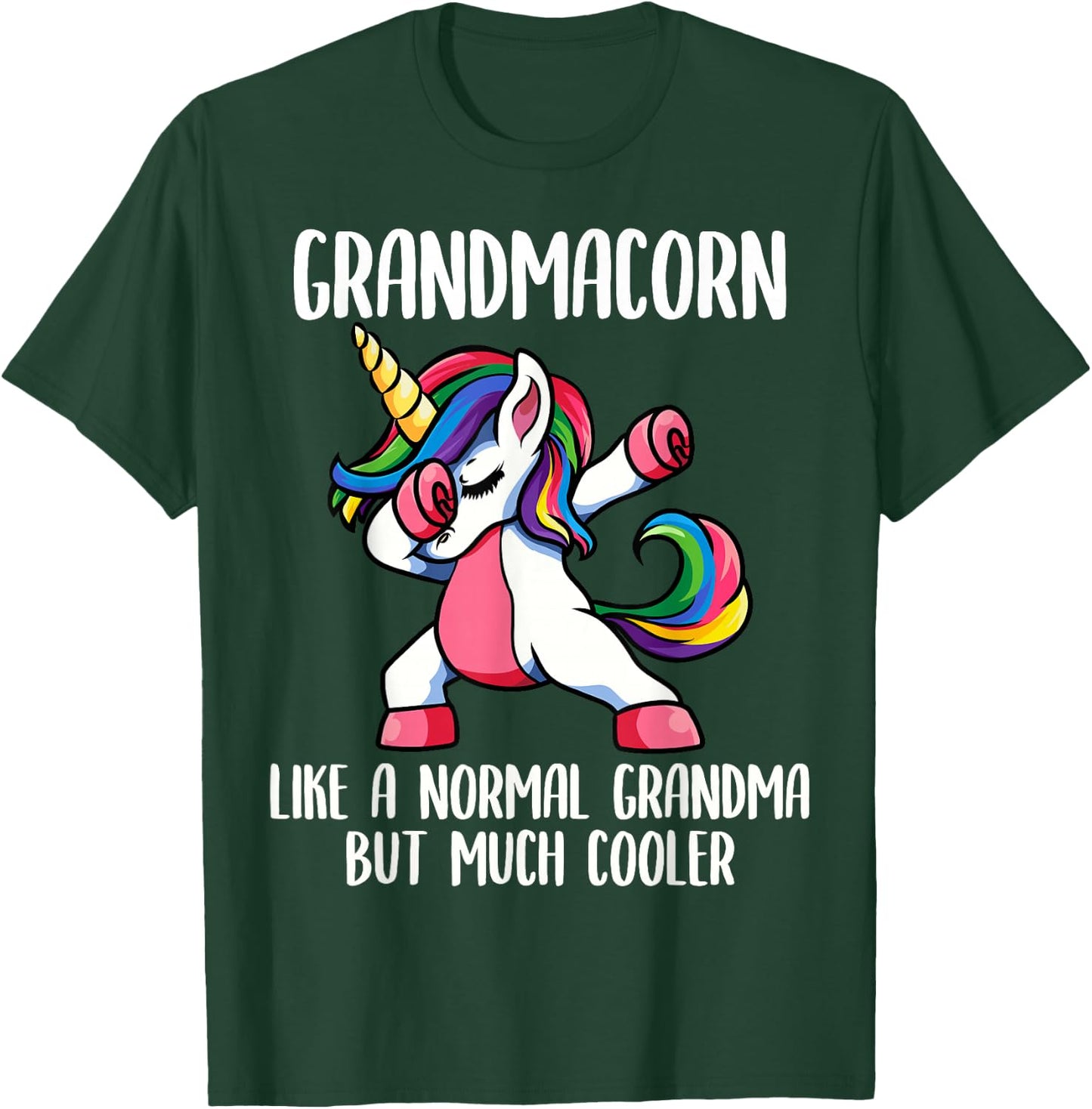 Unicorn Grandma Girl Birthday Party Clothing GrandmaCorn T-Shirt - T-Shirt | Forest