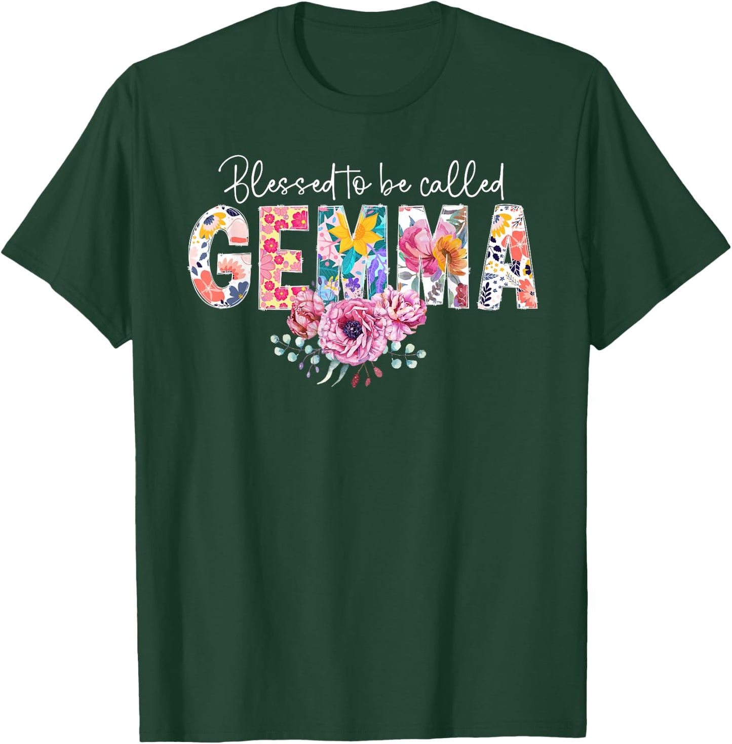 Blessed To Be Called Gemma Grandma Gemma Grandmother T-Shirt - T-Shirt | Forest