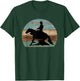 Western Cowboy Reining Horse Sliding Stop Vintage Style T-Shirt - T-Shirt | Forest