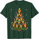 Pizza Christmas Tree Light Pizza Fast Food Lover Xmas Gifts T-Shirt - T-Shirt | Forest