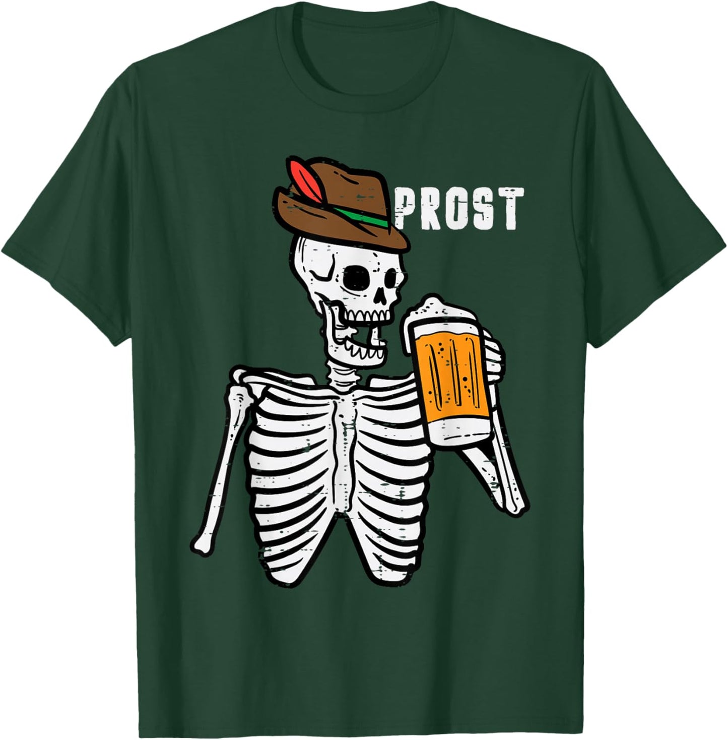Skeleton Prost Bavarian Halloween German Oktoberfest Men T-Shirt - T-Shirt | Forest