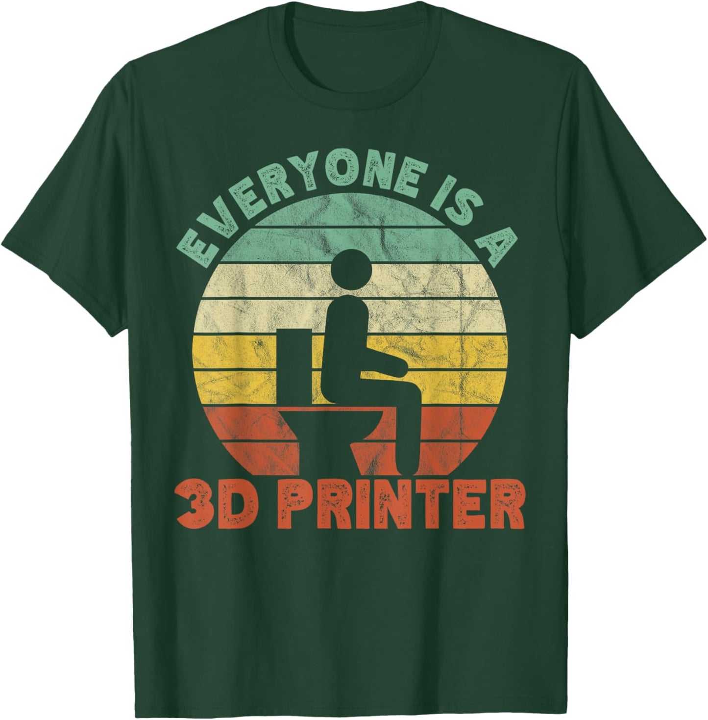 Everyone is a 3D Printer Men Women Geek 3D Printing Vintage T-Shirt - T-Shirt | Forest