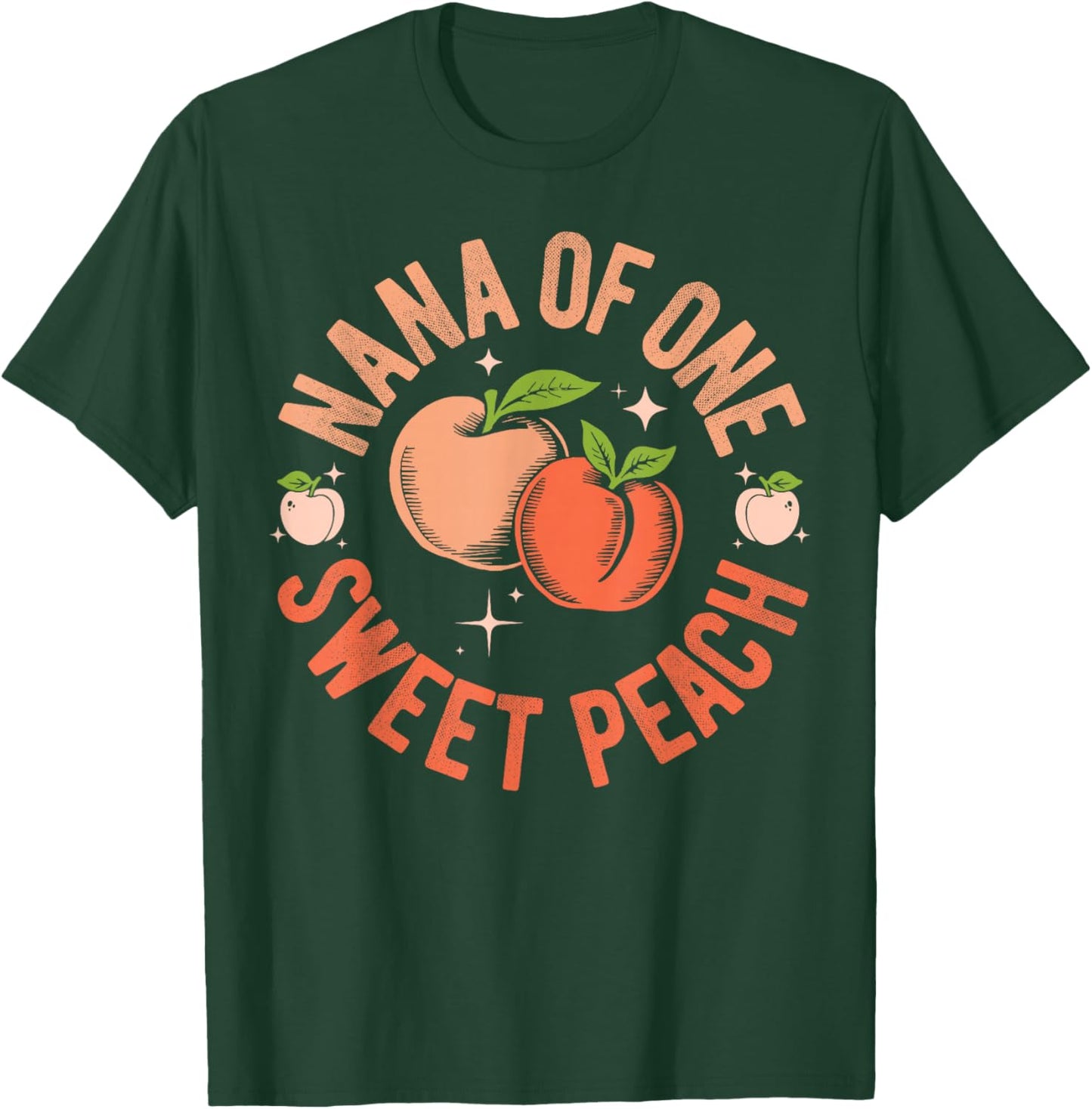 Nana First Birthday One Sweet Peach Bday Family Matching T-Shirt - T-Shirt | Forest