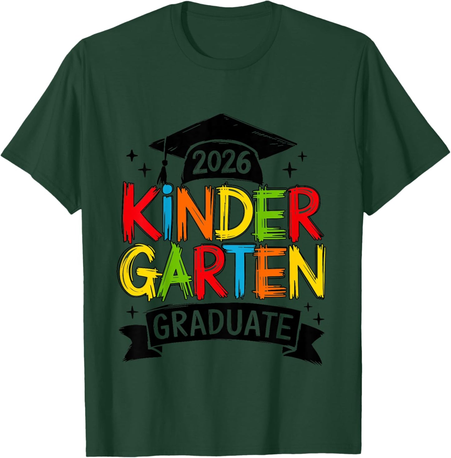 Kids Kindergarten Graduation 2026 Kinder Graduate Boys Girls Kids T-Shirt - T-Shirt | Forest