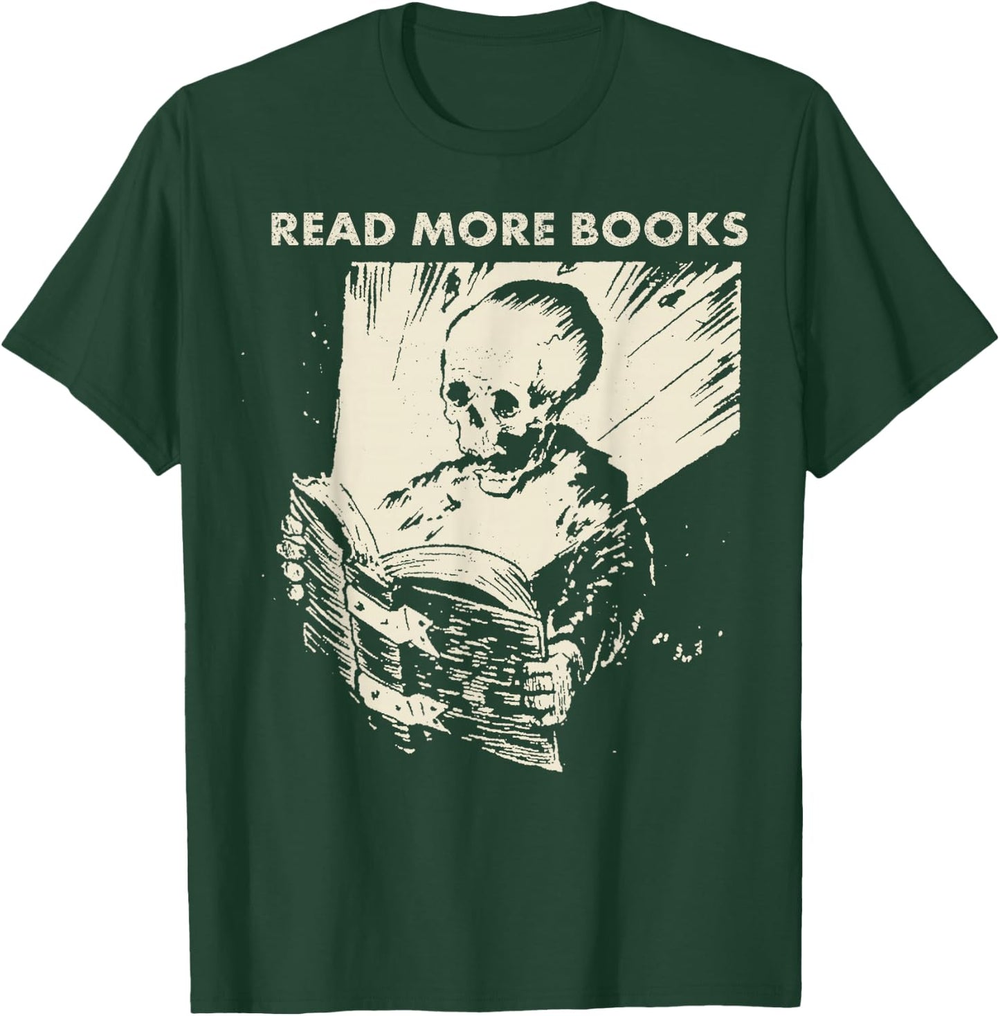 Skeleton Read More Books T-Shirt - T-Shirt | Forest