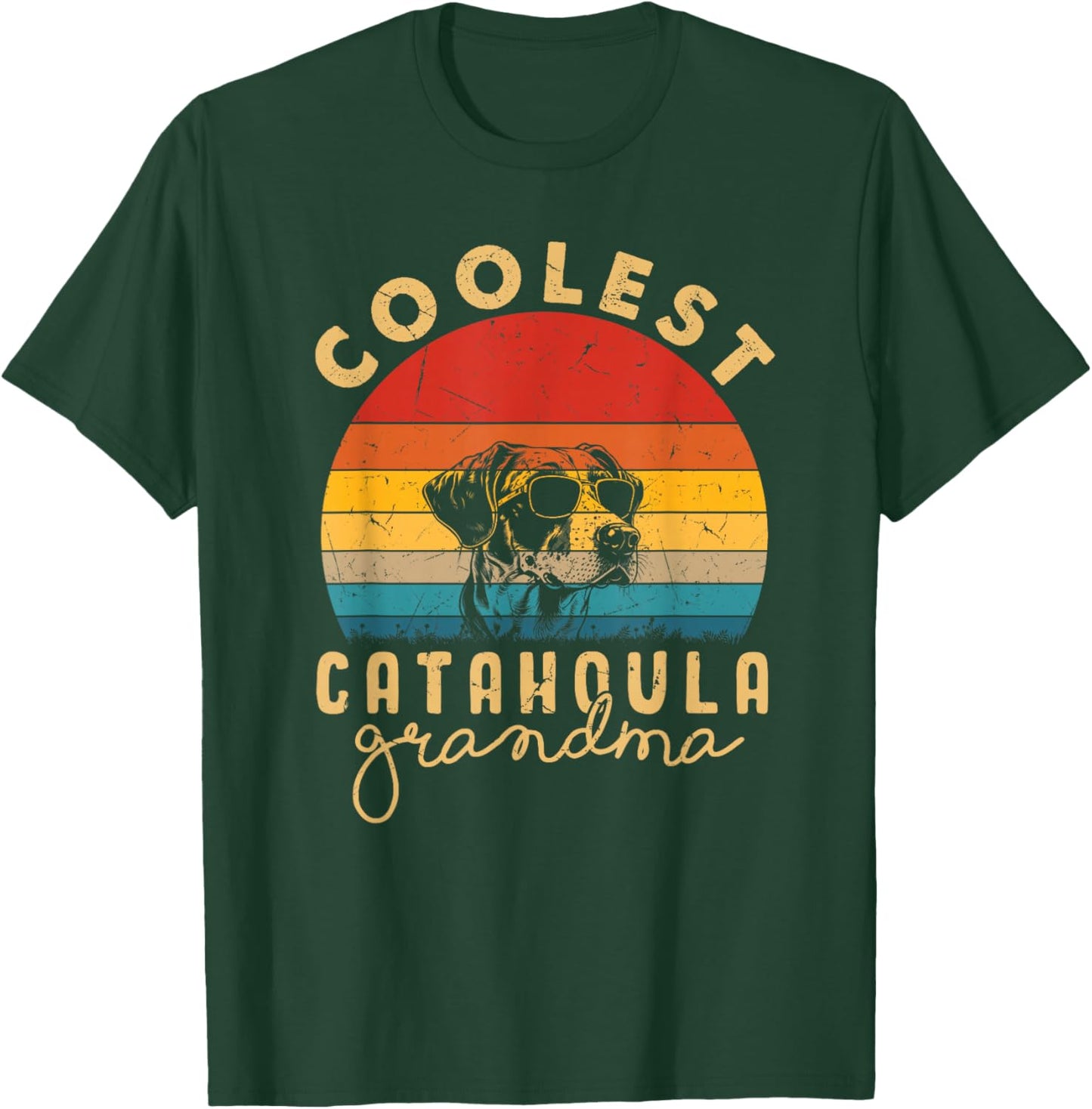 Catahoula Leopard Coolest Grandma Gifts Dog Mom T-Shirt - T-Shirt | Forest