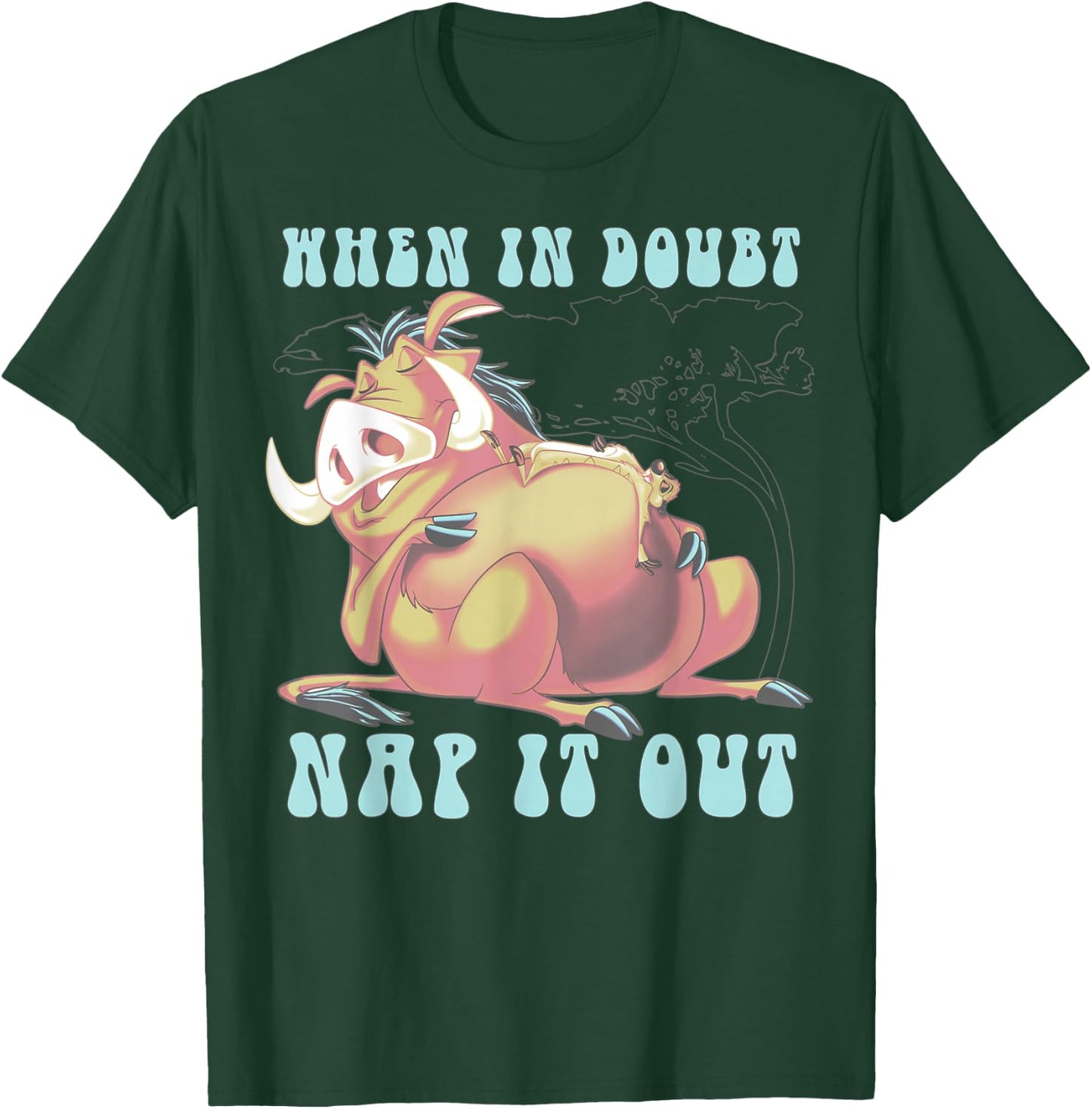 Disney The Lion King Pumbaa When In Doubt Nap It Out T-Shirt - T-Shirt | Forest