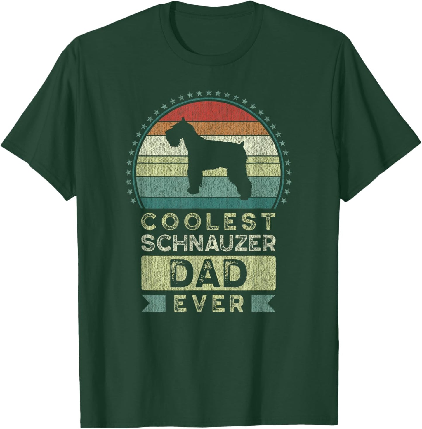 Coolest Schnauzer Dad Ever, Father's Day, Mini Schnauzer T-Shirt - T-Shirt | Forest