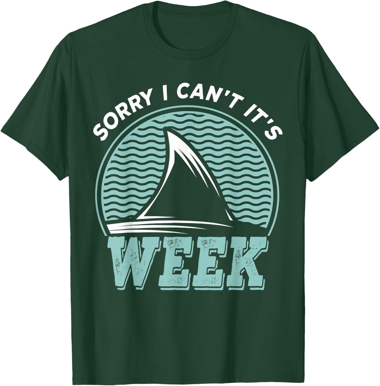 Sorry i can't it's Week, Vintage Shark Lover T-Shirt - T-Shirt | Forest